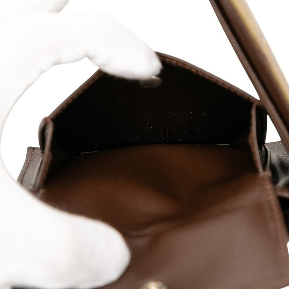 CHANEL Authentic Green Leather Logo Wallet - Picture 5 of 9